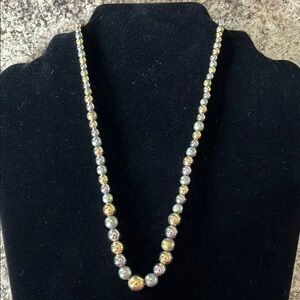 Elegant Gold and Green Beaded Necklace